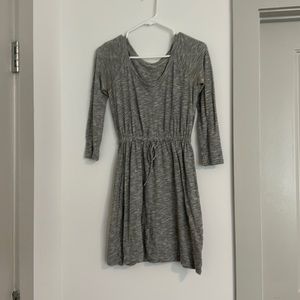 J  Crew Grey Knit Long Sleeve Mini Dress